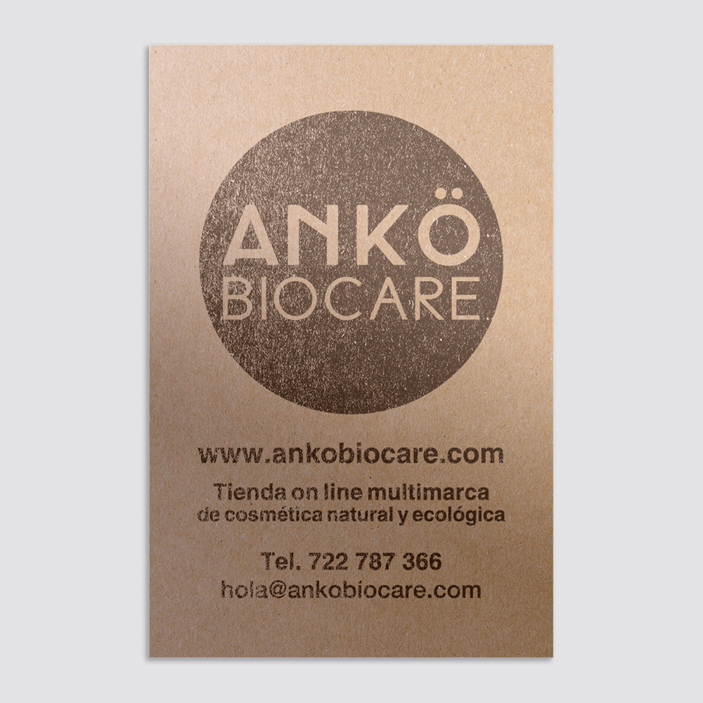 Disseny de logo botiga on line Ankö Biocare