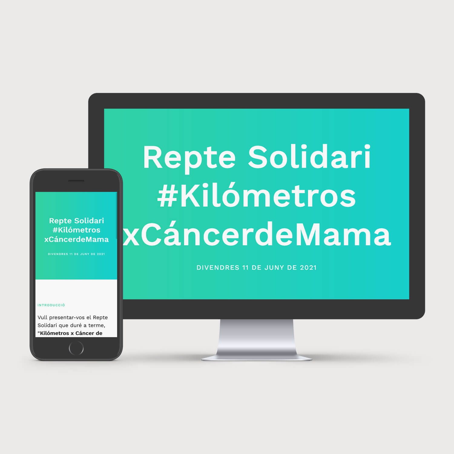 Diseño de la web para el Reto Solidario Kilómetros x Cáncer de Mama